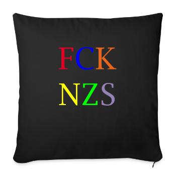 FCK NZS - Housse de coussin décorative 45 x 45 cm - noir - Devant