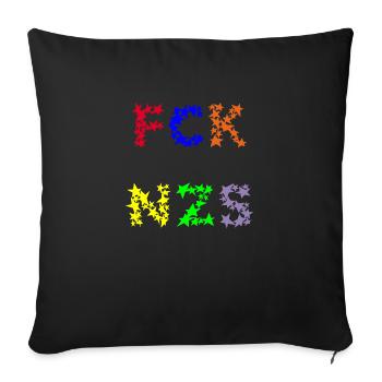 FCK NZS - Housse de coussin décorative 45 x 45 cm - noir - Devant