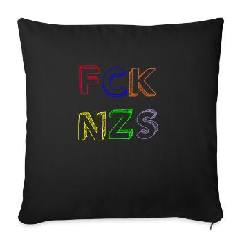 FCK NZS - Housse de coussin décorative 45 x 45 cm - noir - Devant
