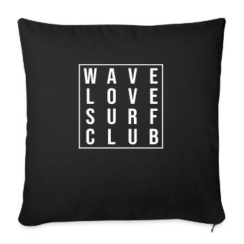 Surfing Surfboard Surfer Wassersport - Sofakissenbezug 45 x 45 cm - Schwarz - Vorne
