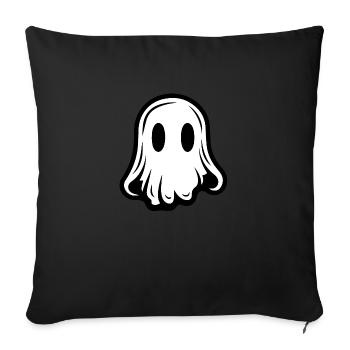 Spooky Cute Kawaii Ghost Design - Sofa pillowcase 17,3'' x 17,3'' (45 x 45 cm) - black - Front