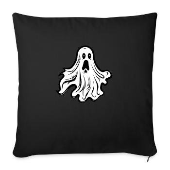 Spooky Cute Kawaii Ghost Design - Sofa pillowcase 17,3'' x 17,3'' (45 x 45 cm) - black - Front