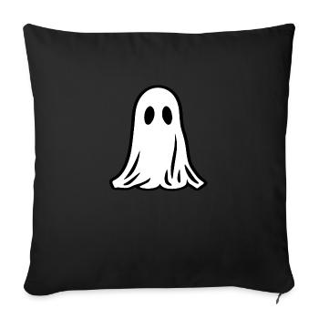 Spooky Cute Kawaii Ghost Design - Sofa pillowcase 17,3'' x 17,3'' (45 x 45 cm) - black - Front