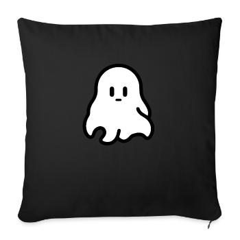 Spooky Cute Kawaii Ghost Design - Sofa pillowcase 17,3'' x 17,3'' (45 x 45 cm) - black - Front