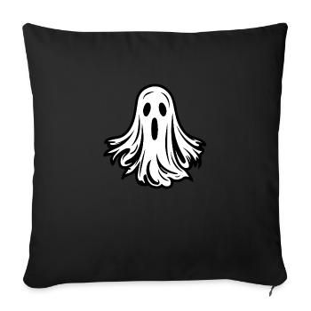 Spooky Cute Kawaii Ghost Design - Sofa pillowcase 17,3'' x 17,3'' (45 x 45 cm) - black - Front