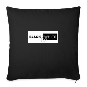 Black and White - Sofakissenbezug 45 x 45 cm - Schwarz - Vorne