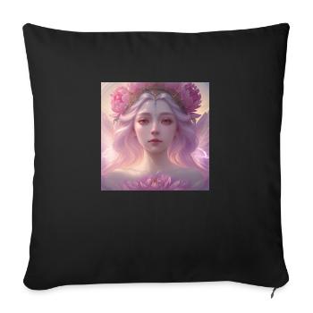 Summer goddess - Sofa pillowcase 17,3'' x 17,3'' (45 x 45 cm) - black - Front