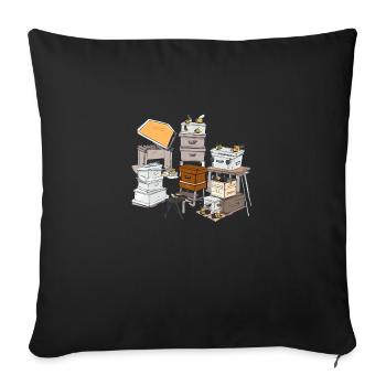 Matériel d'apiculture - Housse de coussin décorative 45 x 45 cm - noir - Devant