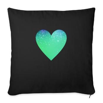 Valentine's Day, Mother's Day, Love, Engagement, Wedding - Sofa pillowcase 17,3'' x 17,3'' (45 x 45 cm) - black - Front