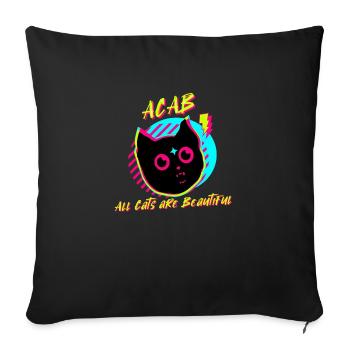 All Cats are Beautiful - Sofakissenbezug 45 x 45 cm - Schwarz - Vorne