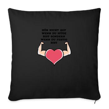Motivation zum training - Sofakissenbezug 45 x 45 cm - Schwarz - Vorne