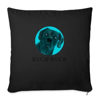 KUCK KUCK DESIGN ICE BLUE - Sofakissenbezug 45 x 45 cm - Schwarz - Vorne