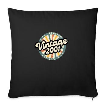 Limited edition vintage 2001 - Housse de coussin décorative 45 x 45 cm - noir - Devant