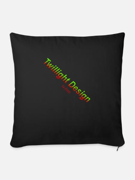 Logo Twillight Design - Sofakissenbezug 45 x 45 cm - Schwarz