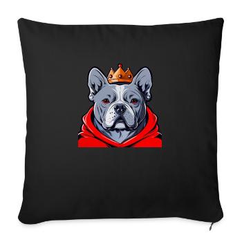 Dog King 4 - Sofa pillowcase 17,3'' x 17,3'' (45 x 45 cm) - black - Front