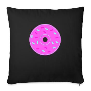beignet - Housse de coussin décorative 45 x 45 cm - noir - Devant