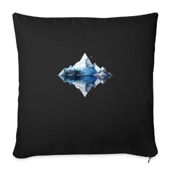 Glacial symmetry - Sofa pillowcase 17,3'' x 17,3'' (45 x 45 cm) - black - Front