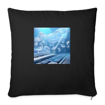 Musik liegt in der Luft - Sofakissenbezug 45 x 45 cm - Schwarz - Vorne