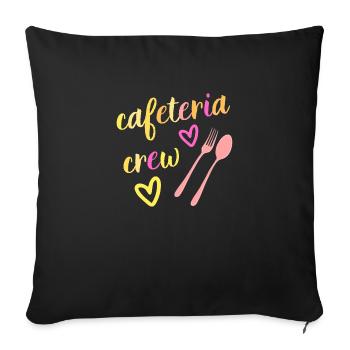 Cafeteria Crew Pastel Fall Lunch Lady Squad - Housse de coussin décorative 45 x 45 cm - noir - Devant