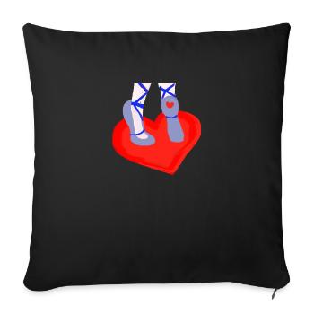 Passage of the Heart - Sofa pillowcase 17,3'' x 17,3'' (45 x 45 cm) - black - Front