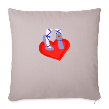Passage of the Heart - Sofa pillowcase 17,3'' x 17,3'' (45 x 45 cm) - light taupe - Front