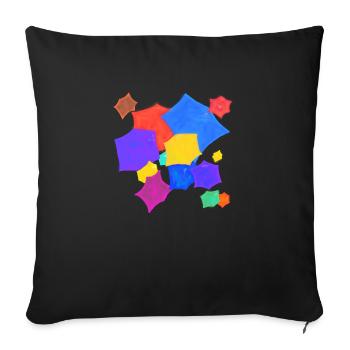 BUBBLES OF A HYPERBOLIC PLANET V T-shirt - Housse de coussin décorative 45 x 45 cm - noir - Devant