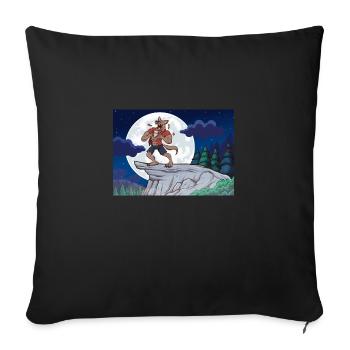 Howling Werewolf On Full Moon - Sofa pillowcase 17,3'' x 17,3'' (45 x 45 cm) - black - Front