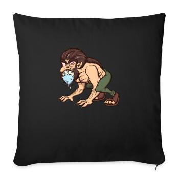Drooling Werewolf - Sofa pillowcase 17,3'' x 17,3'' (45 x 45 cm) - black - Front