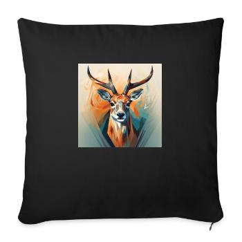 The PolyDream Deer - Sofa pillowcase 17,3'' x 17,3'' (45 x 45 cm) - black - Front