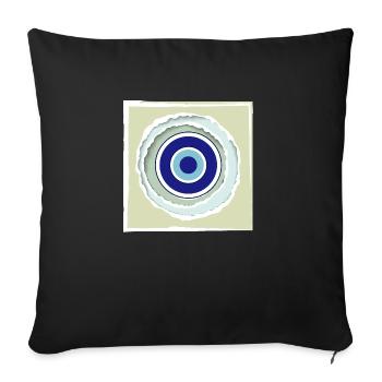 Protective eye fun fun fun - Sofa pillowcase 17,3'' x 17,3'' (45 x 45 cm) - black - Front