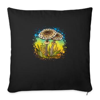 Mycètes - Housse de coussin décorative 45 x 45 cm - noir - Devant
