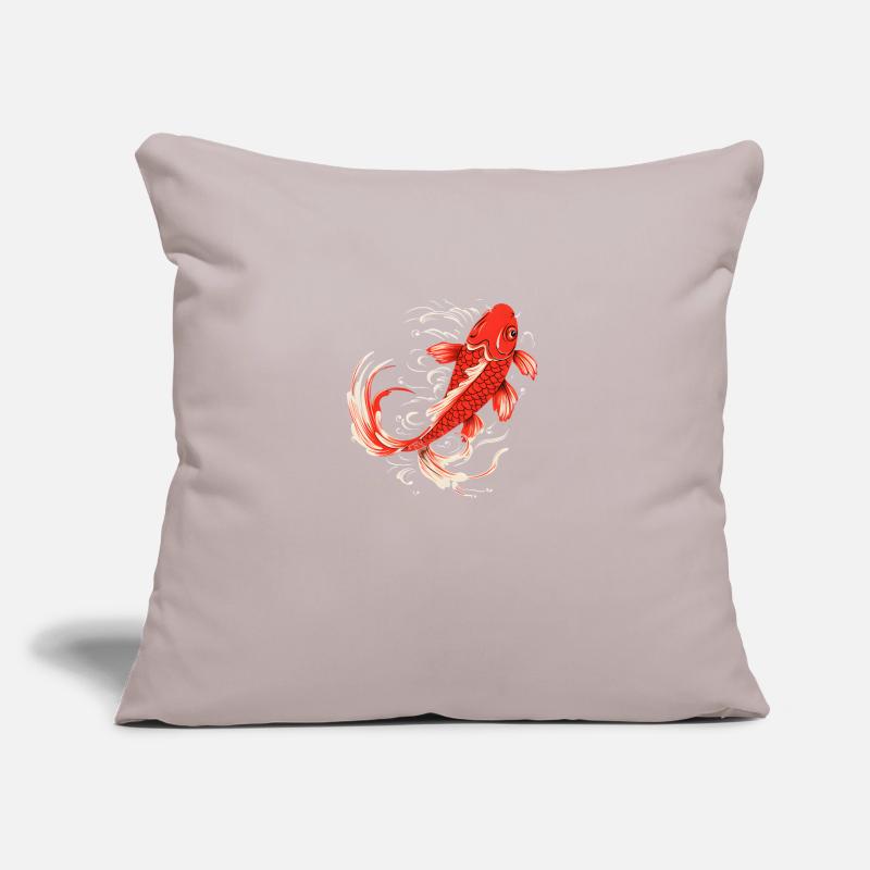 Single Koifisch a hâte de vous voir Housse de coussin décorative 45 x 45 cm