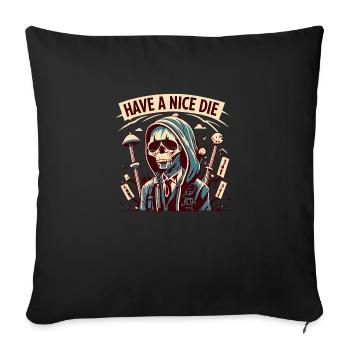 Have a nice Die - The Rebellious Soul - Sofa pillowcase 17,3'' x 17,3'' (45 x 45 cm) - black - Front