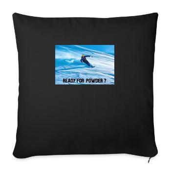 READY FOR POWDER - Sofa pillowcase 17,3'' x 17,3'' (45 x 45 cm) - black - Front
