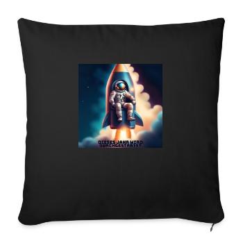 This year will take off - Sofa pillowcase 17,3'' x 17,3'' (45 x 45 cm) - black - Front