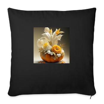 Halloween flower arrangement - Sofa pillowcase 17,3'' x 17,3'' (45 x 45 cm) - black - Front