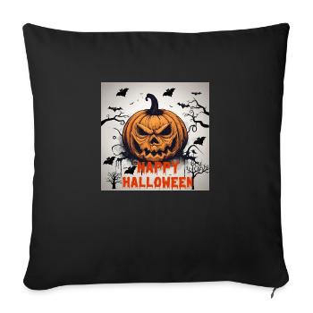 happy halloween - Sofakissenbezug 45 x 45 cm - Schwarz - Vorne