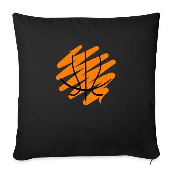 Basketball 58 - Sofakissenbezug 45 x 45 cm - Schwarz - Vorne