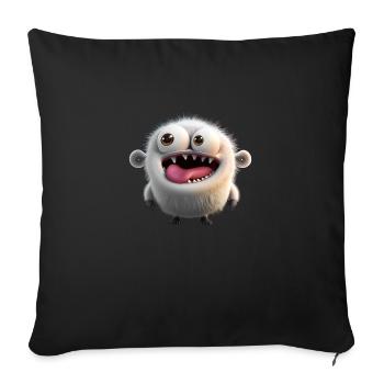 Happy Halloween cute monster tongue out scary - Sofa pillowcase 17,3'' x 17,3'' (45 x 45 cm) - black - Front