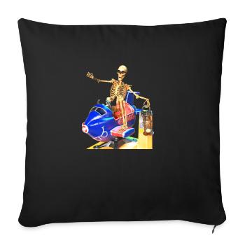 The Grim Reaper at the Fair - Sofa pillowcase 17,3'' x 17,3'' (45 x 45 cm) - black - Front