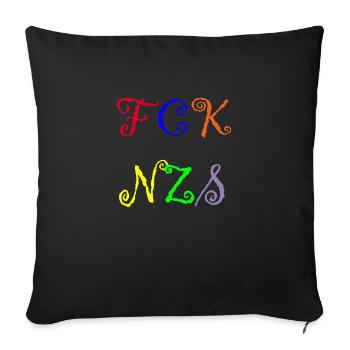 FCK NZS - Housse de coussin décorative 45 x 45 cm - noir - Devant