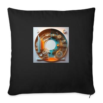 The time - Sofa pillowcase 17,3'' x 17,3'' (45 x 45 cm) - black - Front