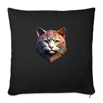 Cat Pet Cat Owner Domestic Cat Kitten - Sofa pillowcase 17,3'' x 17,3'' (45 x 45 cm) - black - Front