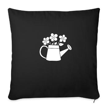 Flower Gift Flowers Garden Home Gardener Gardener Gardener - Sofa pillowcase 17,3'' x 17,3'' (45 x 45 cm) - black - Front