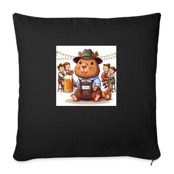 Oktoberbara - Housse de coussin décorative 45 x 45 cm - noir - Devant