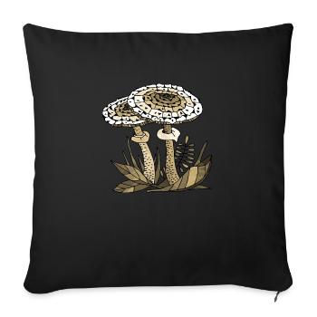 mycètes - Housse de coussin décorative 45 x 45 cm - noir - Devant