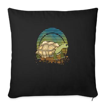 Tortoise - Sofa pillowcase 17,3'' x 17,3'' (45 x 45 cm) - black - Front