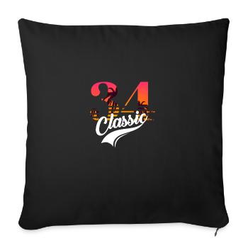 Vintage 1934-34th anniversary - Sofa pillowcase 17,3'' x 17,3'' (45 x 45 cm) - black - Front