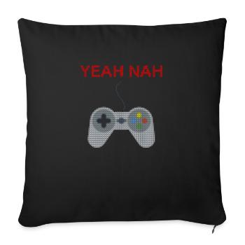 Ja nein Ugly Christmas Gaming - Sofakissenbezug 45 x 45 cm - Schwarz - Vorne