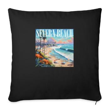 Severn Beach - Sofa pillowcase 17,3'' x 17,3'' (45 x 45 cm) - black - Front